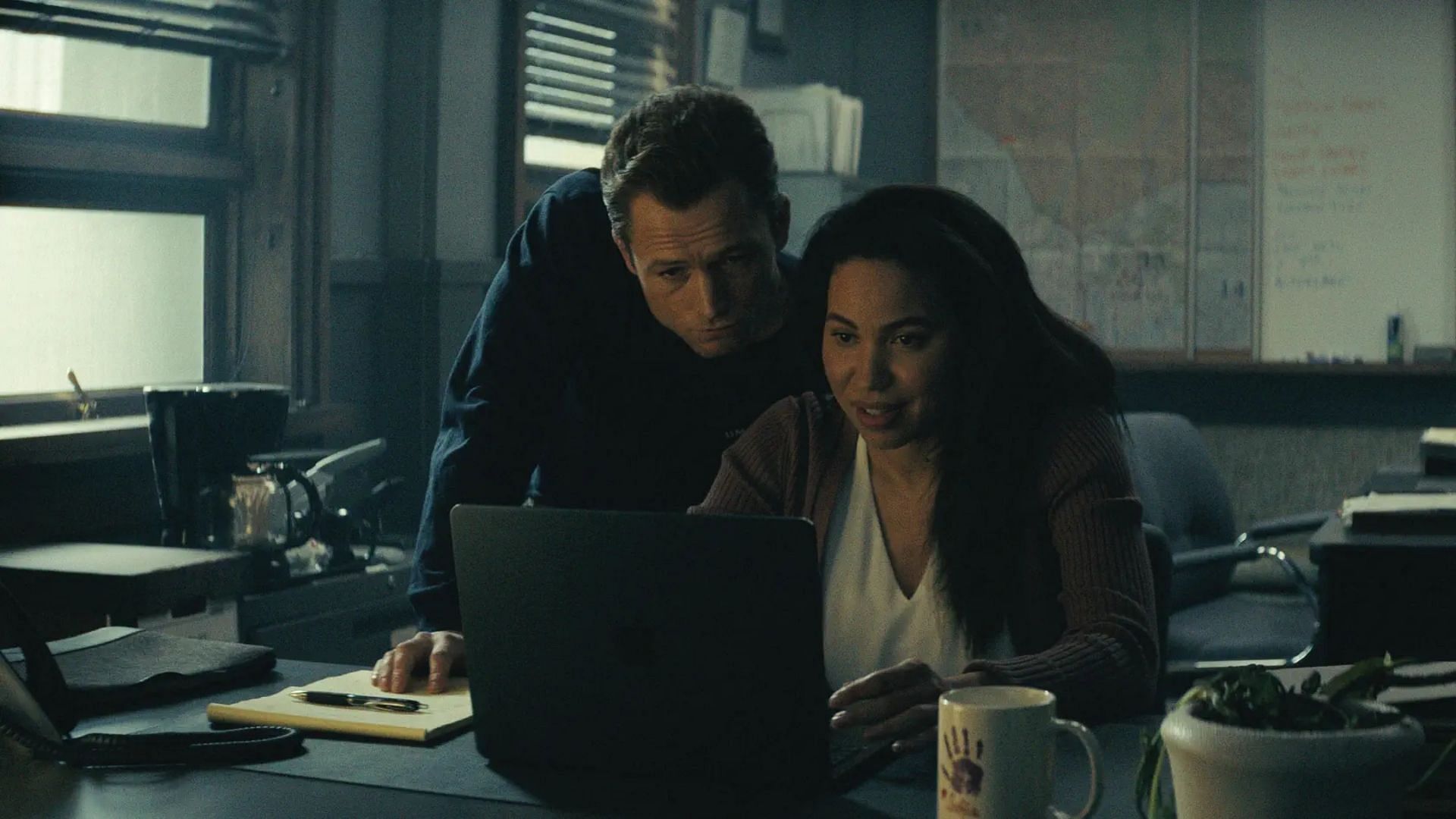 Dave and Michell seen at work in Smoke season 1 (Image via Apple TV+)